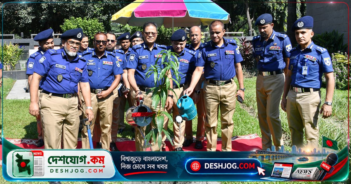 পুলিশ সদর দপ্তরে উদ্বোধন: আইজিপি ফকিরের নেতৃত্বে ২৫ কোটি বৃক্ষরোপণ কর্মসূচির শুরু