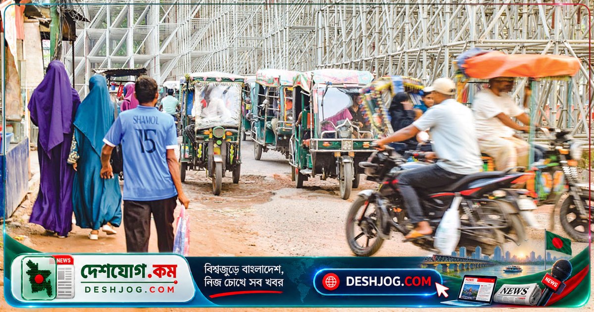 রাজশাহীতে উন্নয়ন প্রকল্পের দীর্ঘসূত্রতা ও দুর্ঘটনার ঝুঁকি বাড়িয়ে দিচ্ছে যানজট