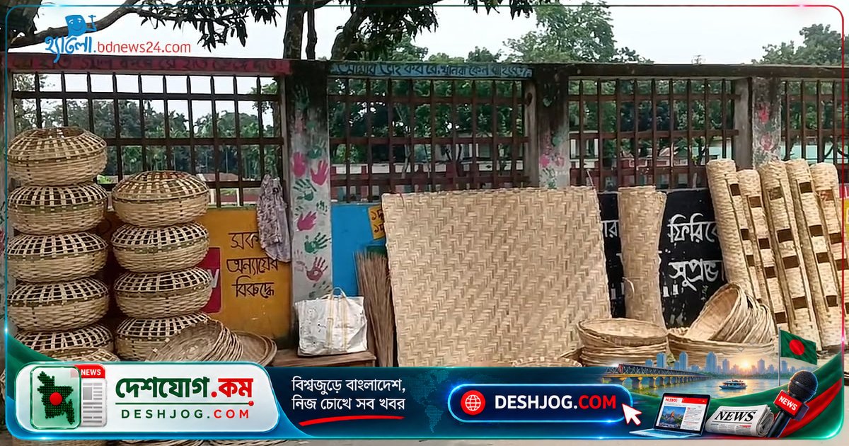 রংপুরের ঐতিহ্যবাহী বাঁশশিল্পের সংকট: প্লাস্টিকের প্রতিযোগিতায় ধীরে ধ্বংসের পথে
