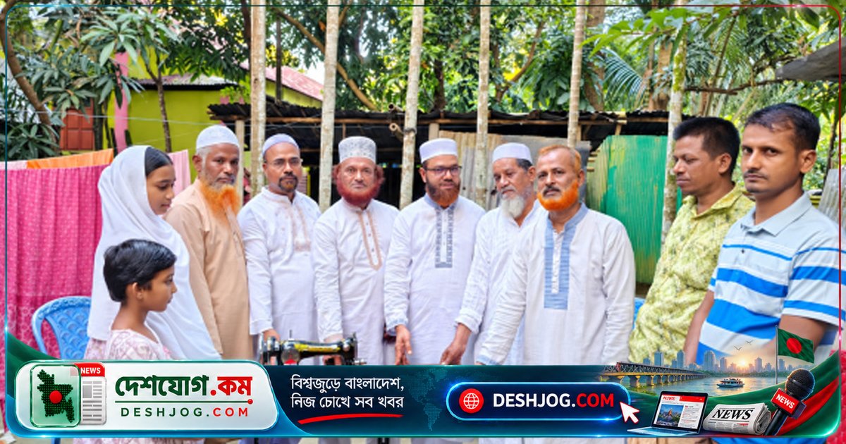 কিশোরগঞ্জের বিএনপি নেতার বিধবা স্ত্রীকে জামায়াতের মানবিক সহযোগিতা: সেলাই মেশিন উপহার