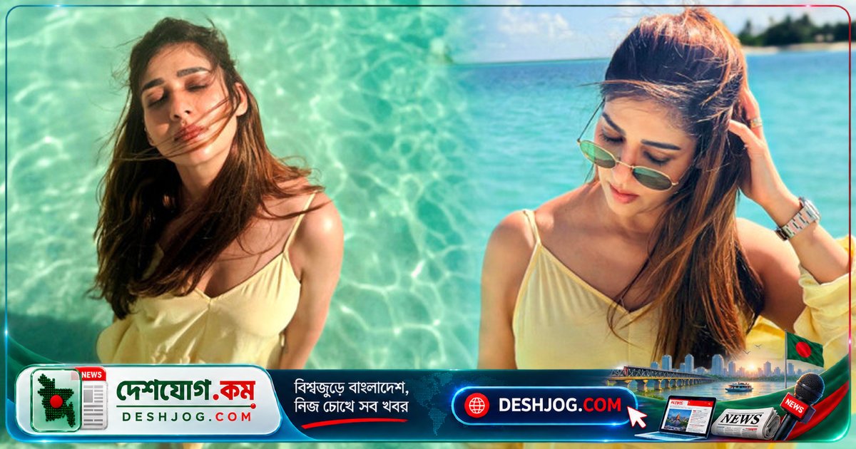 হলুদ পোশাকে মালদ্বীপের সৈকতে নজর কাড়লেন দক্ষিণী সিনেমার নায়িকা নয়নতারা