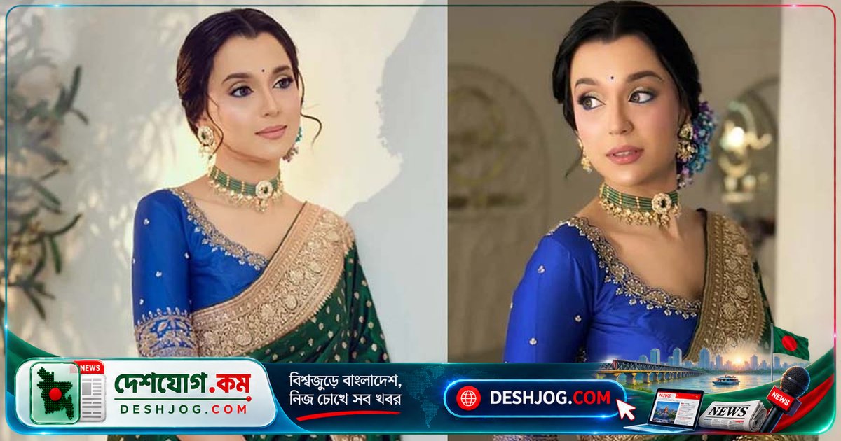 রাজকীয় আভা ও আধুনিকতা মিশ্রিত সাবিলা নূরের সবুজ শাড়ির সাজ: ফ্যাশন বিশ্বের নজর কাড়ে
