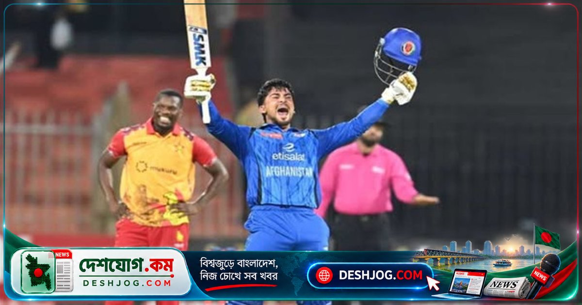 ৪০ বছর বয়সে সেঞ্চুরি করে নতুন রেকর্ড গড়েন জিম্বাবুয়ের অধিনায়ক সিকান্দার রাজা, আফগানিস্তান ১৯ রানে জয়
