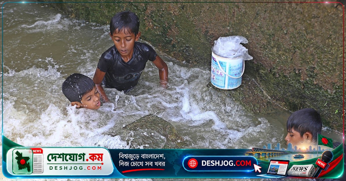 বর্ষার পানিতে মাছ ধরার আনন্দে মিশে দুরন্তপনা: সিলেটের সালেহপুরে ছবির গল্প