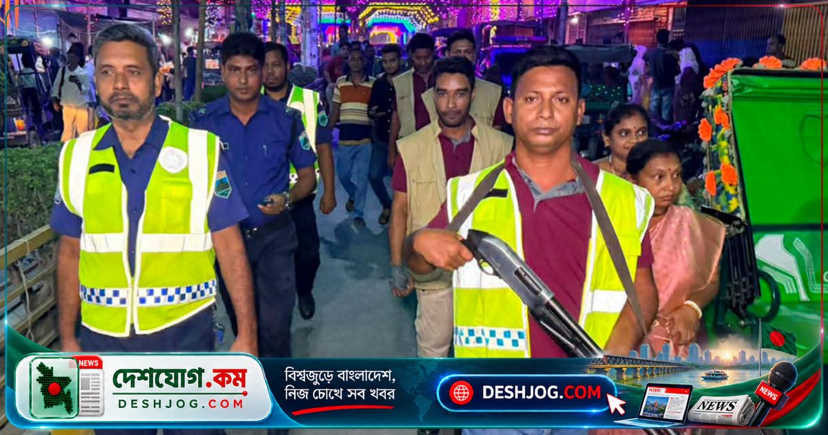 সিরাজগঞ্জের শারদীয় দুর্গাপূজায় নিরাপত্তা ব্যবস্থায় মোতায়েন ৭৪৮ পুলিশ সদস্য