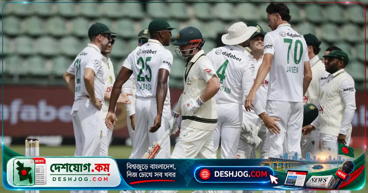 পোর্ট এলিজাবেথ টেস্টে অস্ট্রেলিয়া ইনিংস ও ৩১ রানে হারায়, দক্ষিণ আফ্রিকা সিরিজ সমতা করে
