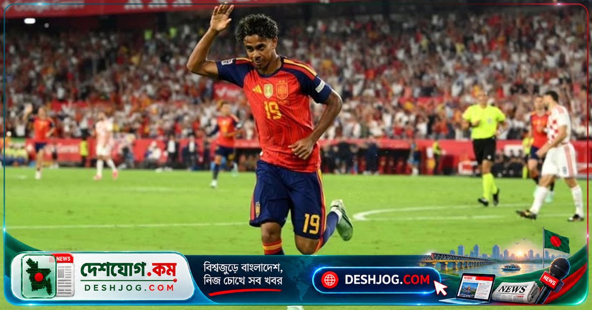 স্পেনের বিশ্বচ্যাম্পিয়ন দল ক্রোয়েশিয়াকে ৪-১ ব্যবধানে পরাজিত করে দাপট দেখায়