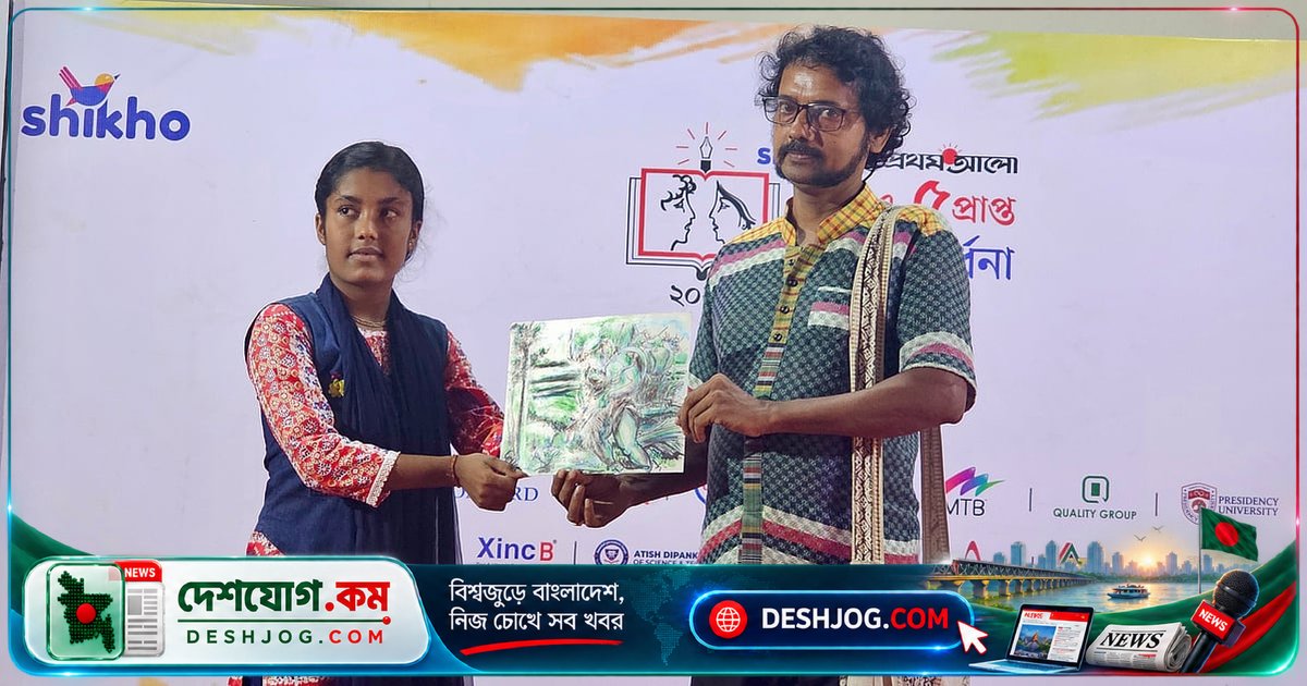 অবৈতনিক শিল্পালয়ে শিল্পচর্চা করে জিপিএ-৫ পেয়েছে পূজা: শিক্ষক উপহার দিলেন নিজের আঁকা ছবি