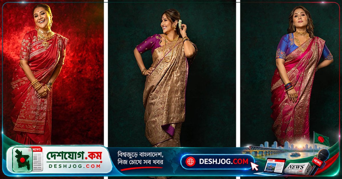 দুর্গাপূজার সাবেকি সাজে স্বস্তিকা মুখার্জির লাস্যময়ী উপস্থাপনা: রঙিন শাড়ি ও ম্যাচিং জুয়েলারির গল্প