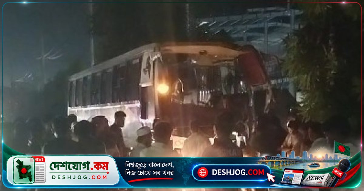 টাঙ্গাইল মহাসড়কে বাসের প্রতিযোগিতায় দুর্ঘটনায় দুজন মারা যায়, পাঁচজন আহত
