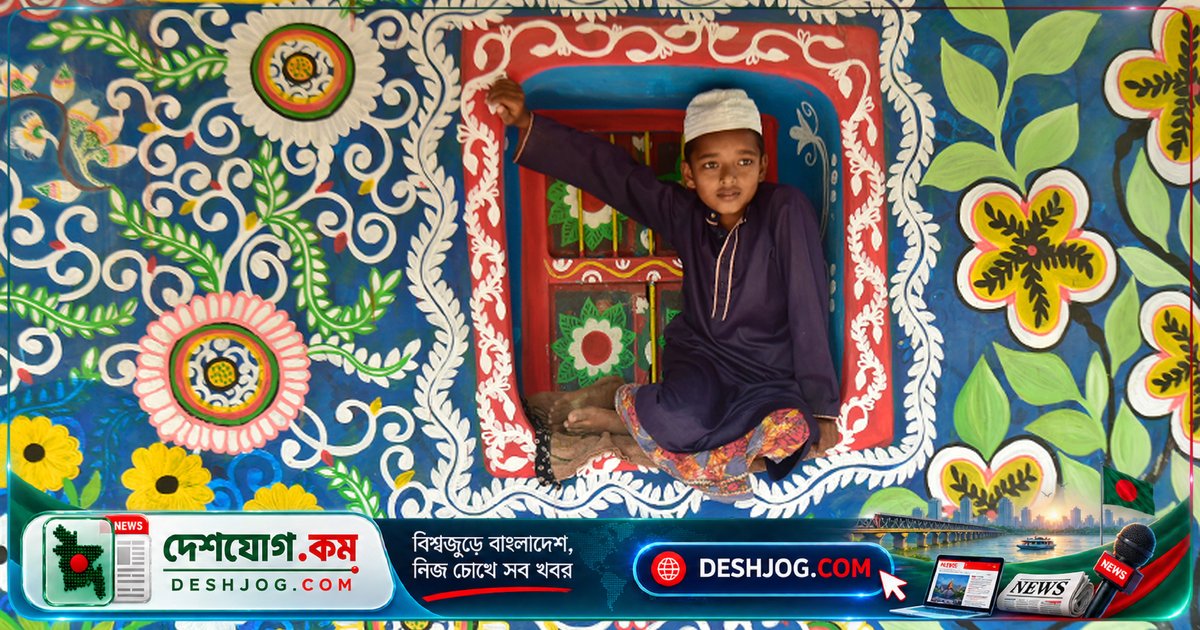 চাঁপাইনবাবগঞ্জের নাচোলের টিকইল গ্রামে রঙিন আলপনার ঐতিহ্য জাগ্রত